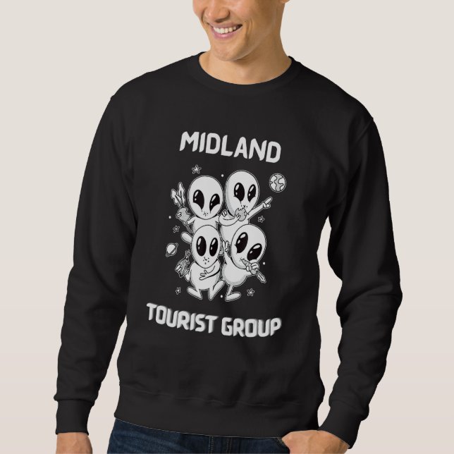Sweatshirt Midland Native Pride Alien Funny State Tourist Spa (Devant)