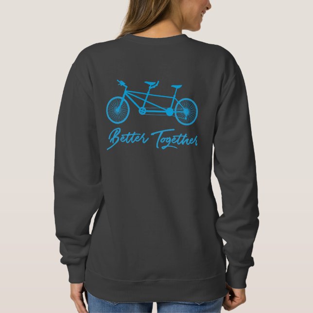 Sweatshirt Mieux Ensemble Fun Tandem Vélo équitation (Dos)