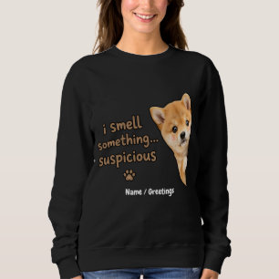 Sweatshirt Mignon chiot Shiba Inu Citation drôle d'odeur Chie