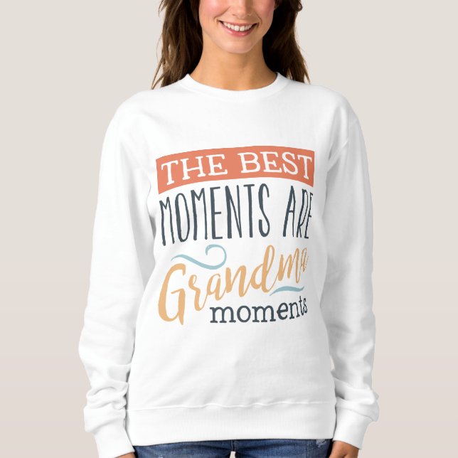 Sweatshirt mignon d'art de mot de moments de (Devant)