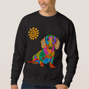 Sweatshirt mignon et coloré de teckel