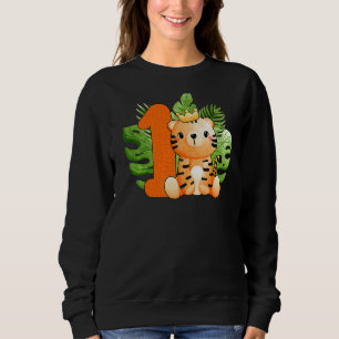Sweatshirt Mignonne 1er Anniversaire Garçons Tigre 1 Ans Safa
