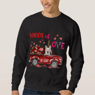 Sweatshirt Mignonne Blanc Berger Allemand Chien Conduisant Ro