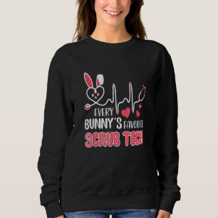 Sweatshirt Mignonne Chaque lapin est Favorite Scrub Tech Rn N