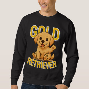 Sweatshirt Mignonne Chien Golden Retriever Unisex Homme Vêtem