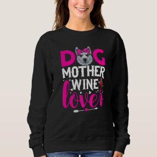 Sweatshirt Mignonne Chien Mère Sibérie Husky Chien Fête des m