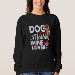 Sweatshirt Mignonne Chien Mère Vin Allemand Berger Chien Mère