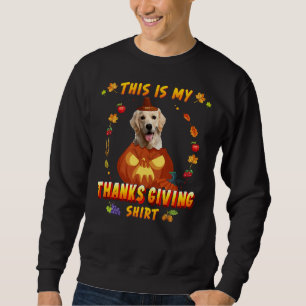 Sweatshirt Mignonne Golden Retriever Chien en Citrouille
