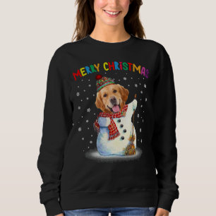 Sweatshirt Mignonne Golden Retriever Pajama de Noël