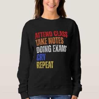 Sweatshirt Mignonne Humour Étudiants Dit Mots Rétro