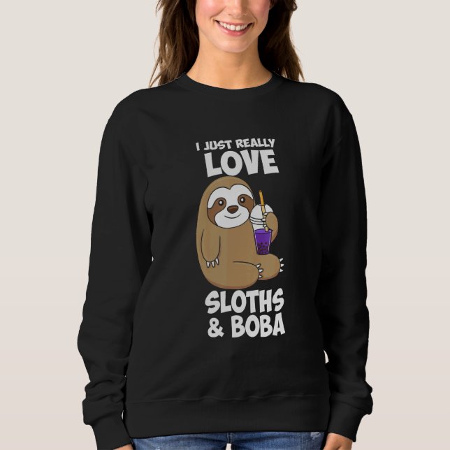 Sweatshirt Mignonne J'Aime Vraiment Les Machines À Sous Boba  (Devant)