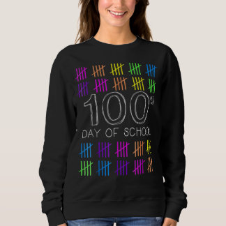 Sweatshirt Mignonne Maternelle Préscolaire 100 Jours De Thé S