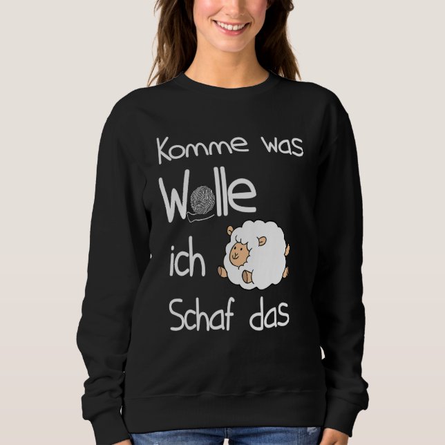 Sweatshirt Mignonne Mouton Femme Idée douce Mouton Laine Mout (Devant)