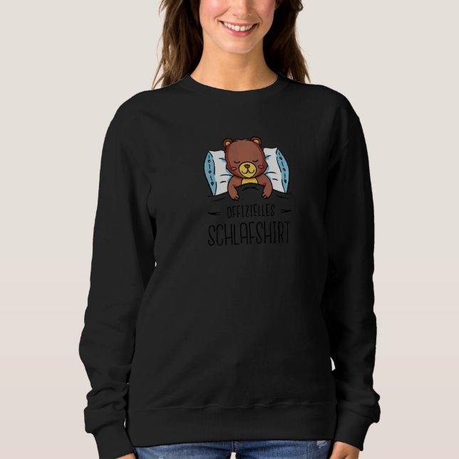 Sweatshirt Mignonne Ours Dans Lit Teddy Ours Sommeil Et Pyjam (Devant)