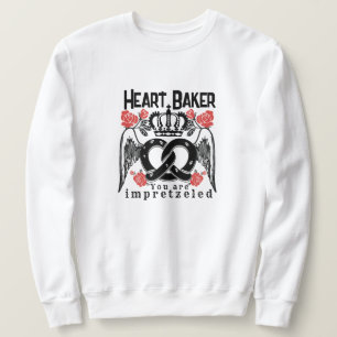 Sweatshirt Mikitiez bretzel pain boulangerie reine roi