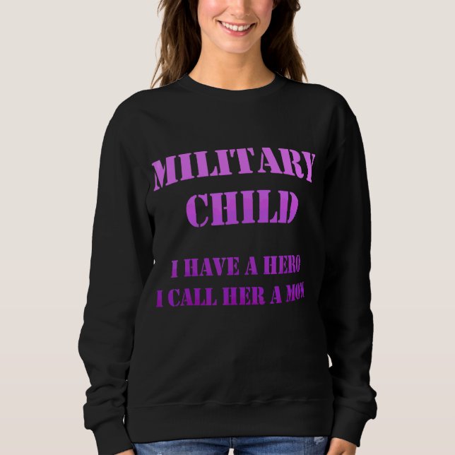 Sweatshirt Militaire Mois Purple Up Hero (Devant)
