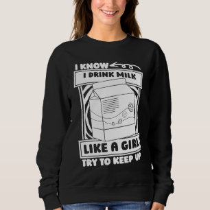 Sweatshirt Milk Girl Agriturisateur laitier Agriculture Vache