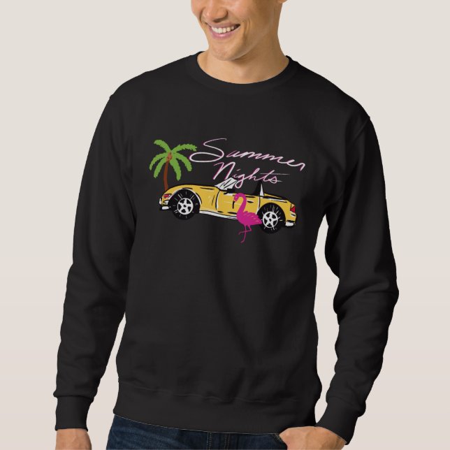 Sweatshirt Millennial Y2K Kitsch 80s Miami Flamingo Summer Ae (Devant)