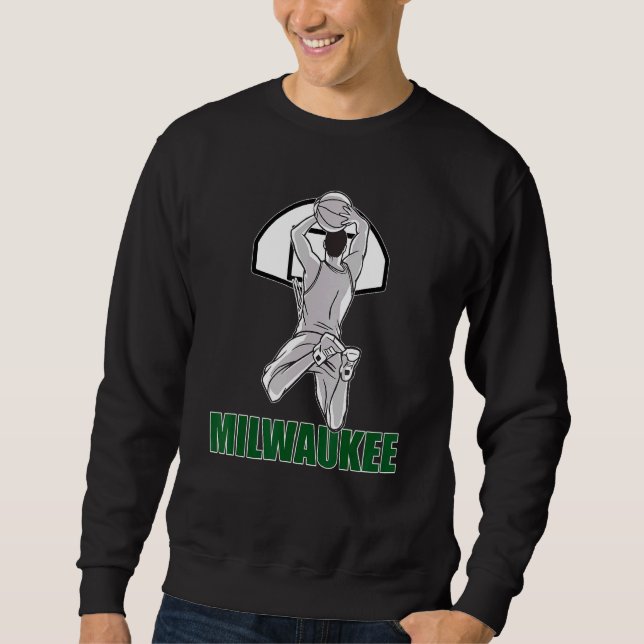Sweatshirt Milwaukee Basketball B-Ball City Wisconsin State - (Devant)