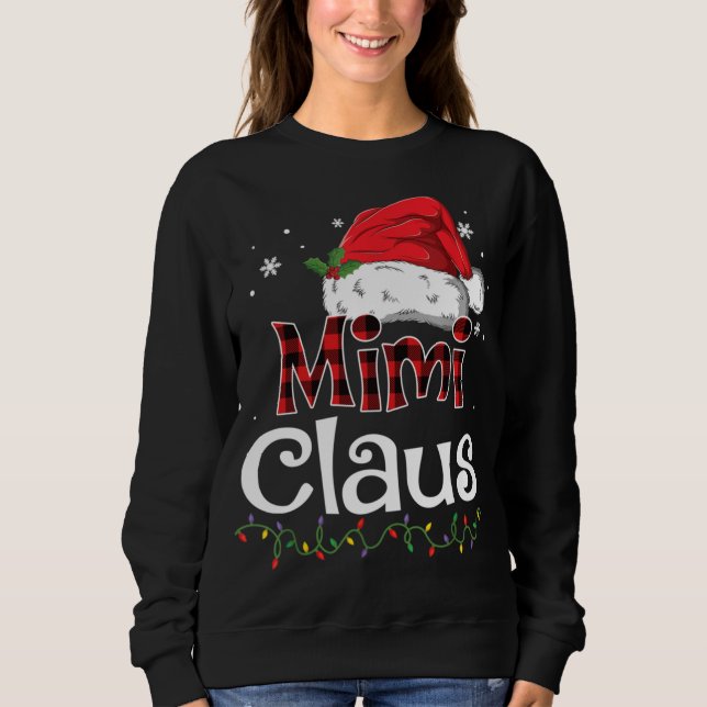 Sweatshirt Mimi Claus Père Noël Rouge Buffle de Noël (Devant)