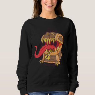 Sweatshirt Mimic Dice Chest D20 Trésor Tabletop Jeu Rpg G