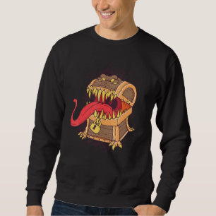 Sweatshirt Mimic Dice Chest D20 Trésor Tabletop Jeu Rpg G