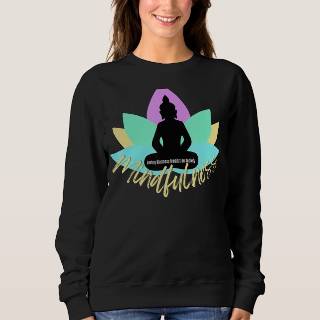 Sweatshirt Mindfulness Buddha Buddhism Spiritual Yoga Meditat (Devant)