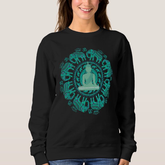Sweatshirt Mindfulness Buddha Buddhism Spiritual Yoga Meditat (Devant)