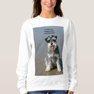 Sweatshirt mini schnauzer-love w pic