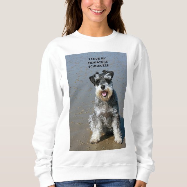 Sweatshirt mini schnauzer-love w pic (Devant)