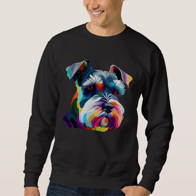 Sweatshirt Mini Schnauzer  Schnauzer Pop Miniature Schnauzer (Devant)