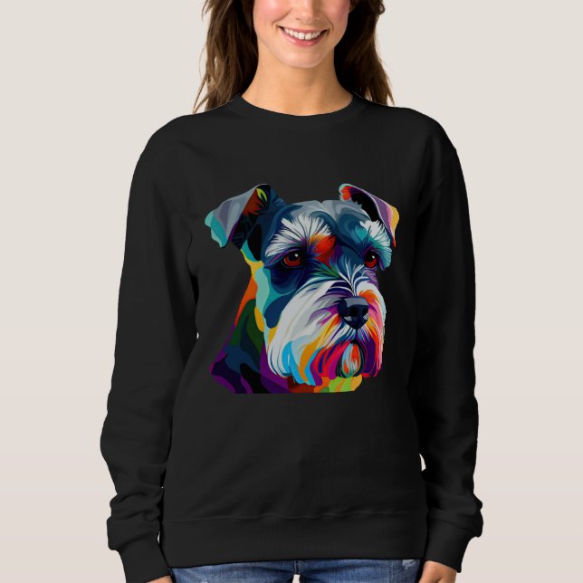 Sweatshirt Mini Schnauzer  Schnauzer Pop Miniature Schnauzer (Devant)