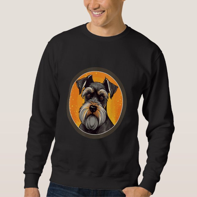 Sweatshirt Miniature Schnauzer Dog Breed with  Design (Devant)