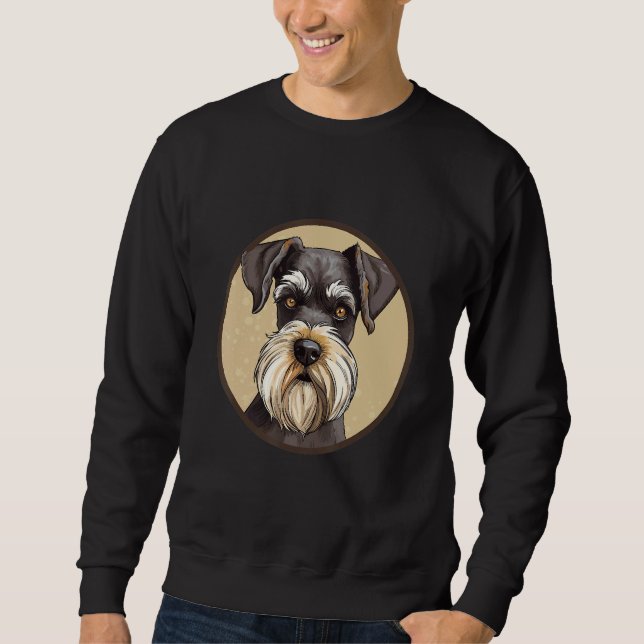 Sweatshirt Miniature Schnauzer Dog Breed with  Design 1 (Devant)