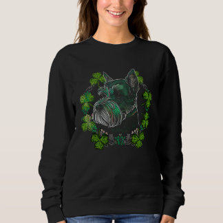 Sweatshirt Miniature Schnauzer Dog Mandala Irish Shamrock St 