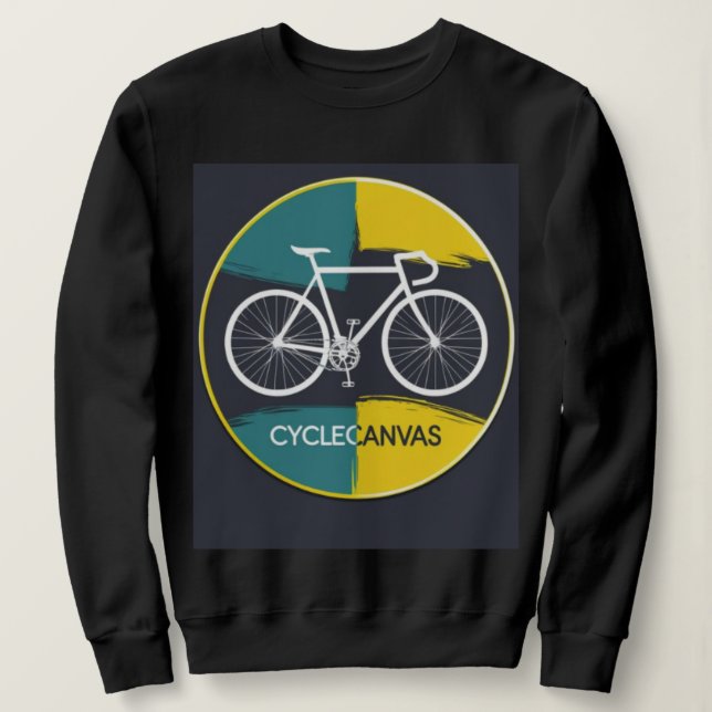 Sweatshirt Minimal Bicycle Illustration –  (Design devant)