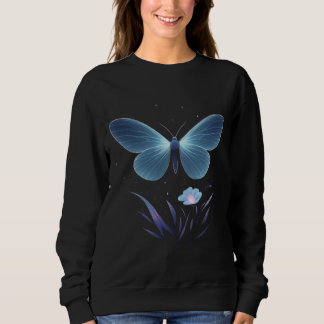 Sweatshirt Minimal Night Butterfly Vector – Soft Glow Illustr