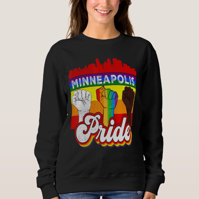 Sweatshirt Minneapolis Pride Arc-en-ciel Gay pride Drapeau Lg (Devant)