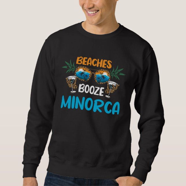 Sweatshirt Minorca Beaches Spain Vacation Matching (Devant)