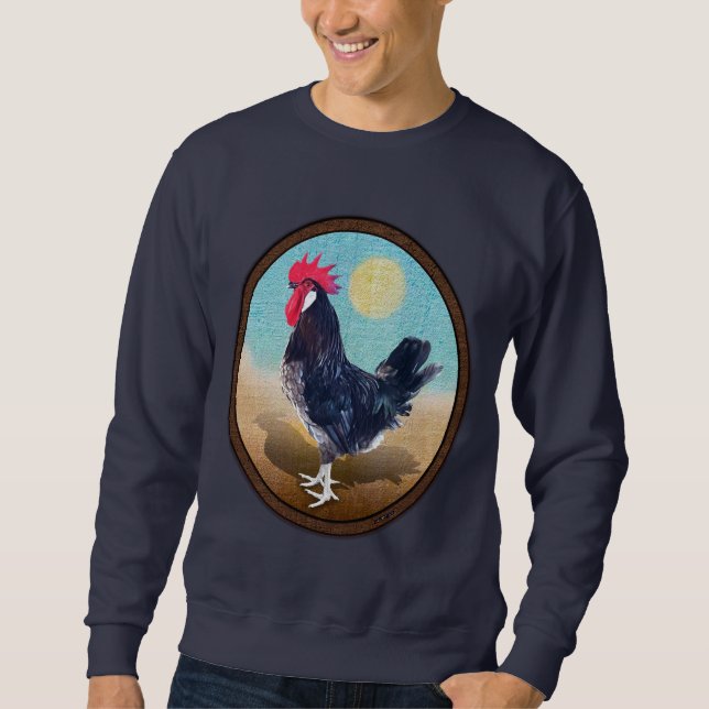Sweatshirt Minorque Rooster Vintage Oval (Devant)