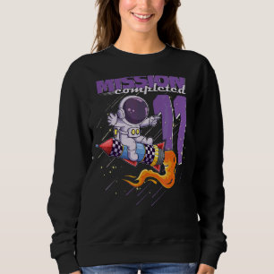 Sweatshirt Mission terminée 11e anniversaire garçon fille 11
