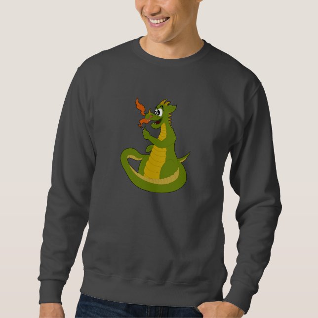 Sweatshirt mit Cartoon Dragon (Vorderseite)