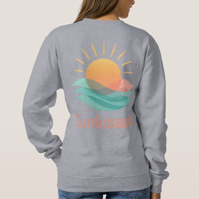 Sweatshirt mit sommerlichen Gefühlen "Sunkissed" (Rückseite)