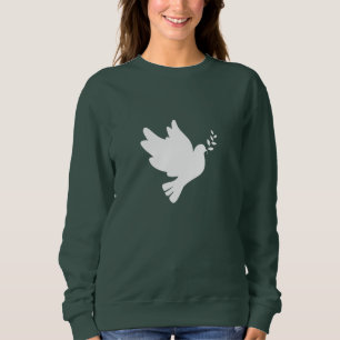 Sweatshirt mit White Dove   Friedlich und stilvoll