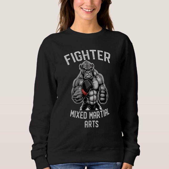 Sweatshirt MMA Fighter Cage Fighter Free Fighting Gorilla (Devant)