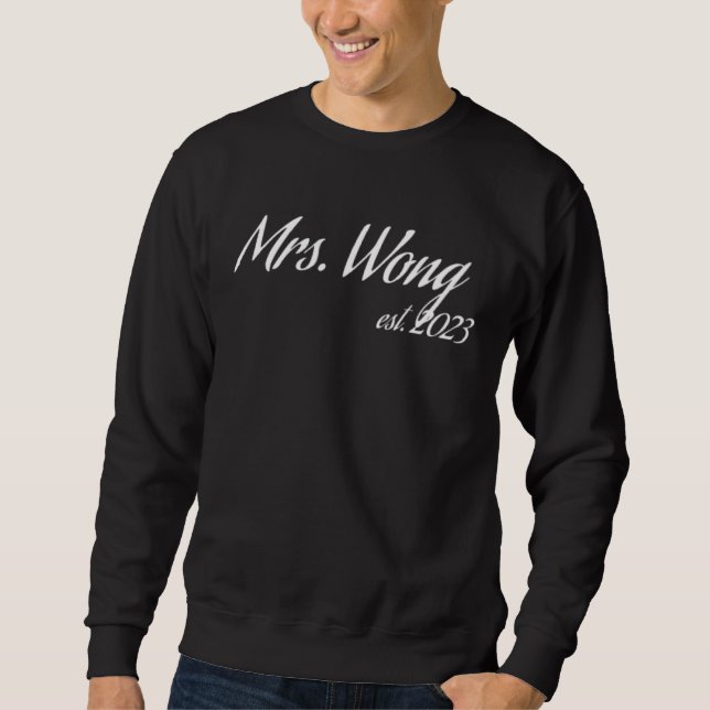 Sweatshirt Mme WONG 2023 nouvelle mariée douche de mariage nu (Devant)