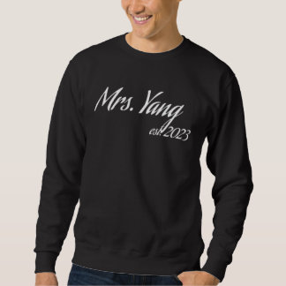 Sweatshirt Mme YANG 2023 nouvelle mariée enterrement de vie d