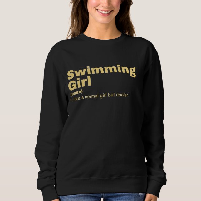 Sweatshirt mming Girl - Swimming (Devant)