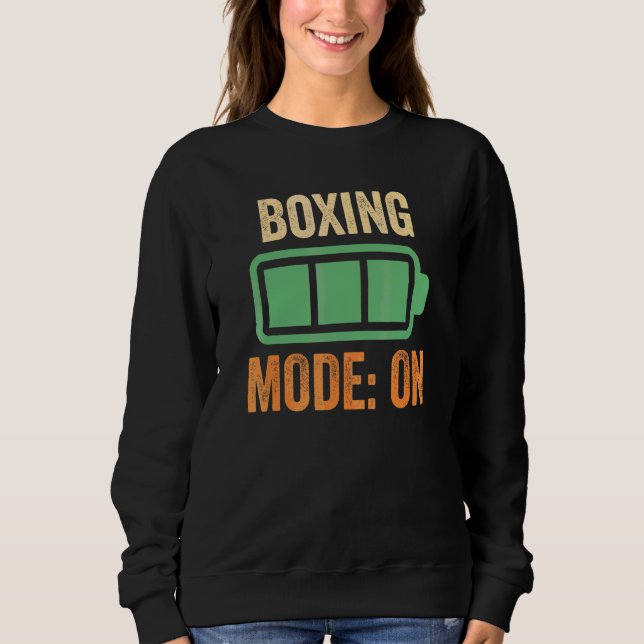 Sweatshirt Mode Boxe sur Conception de Batterie (Devant)