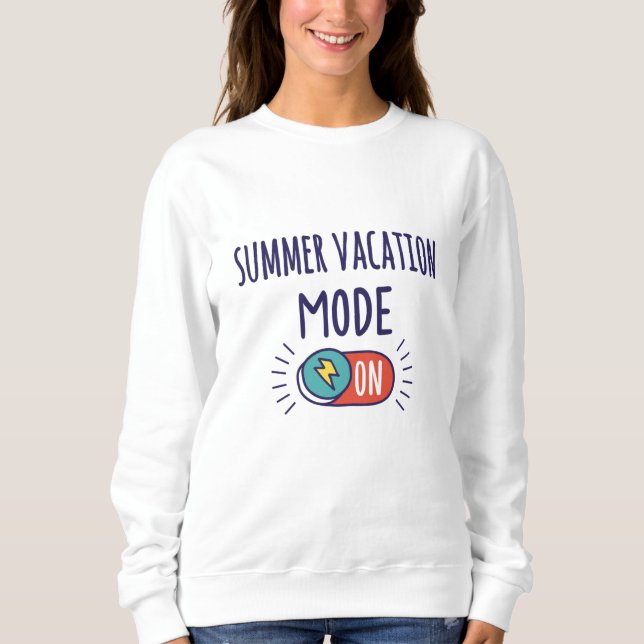 Sweatshirt Mode vacances d'été activé (Devant)